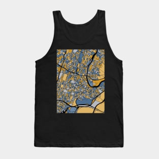 Newark Map Pattern in Blue & Gold Tank Top